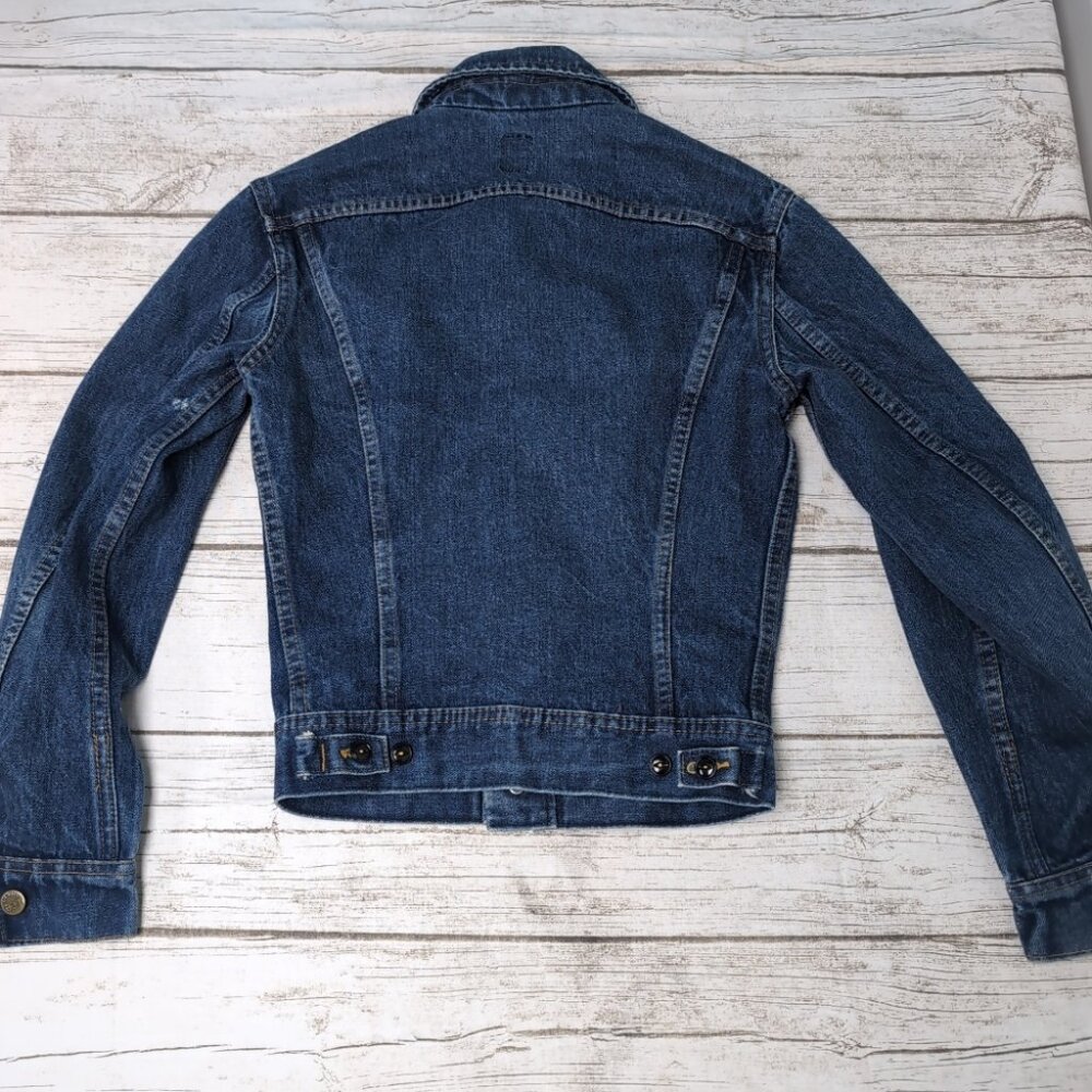 Vintage Lee Riders Made In Canada Denim Jean Jacket Medium To Dark Wash - Picture 10 of 10